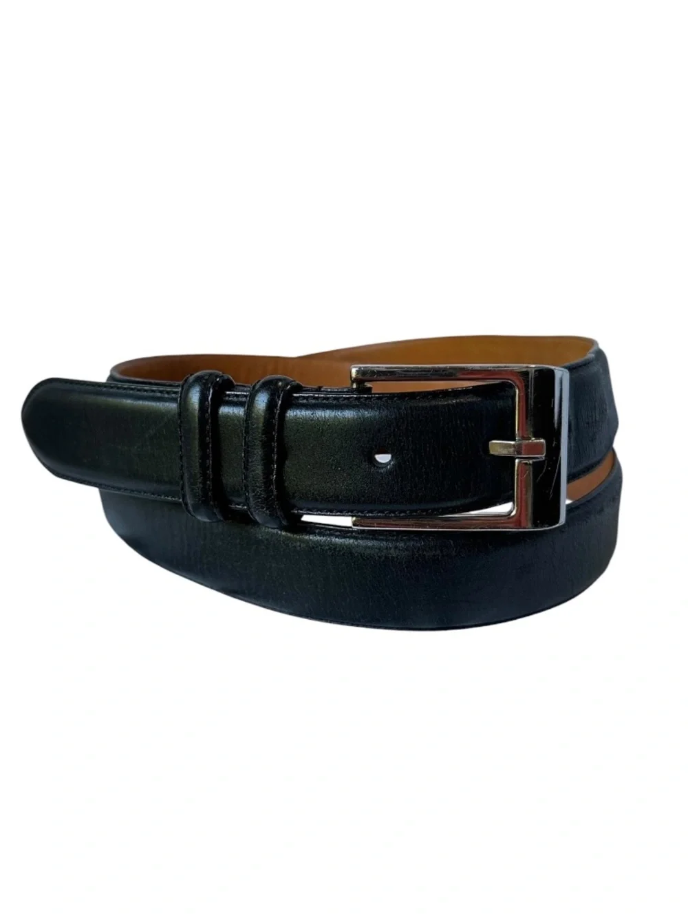 Genuine POLO Ralph Lauren Black Classic Leather Women's Dress Belt Size 38/95